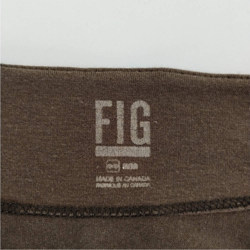Fig Safari Shirt Bamboo Cowl Neck Asymmetrical Hem Top - Picture 3 of 8